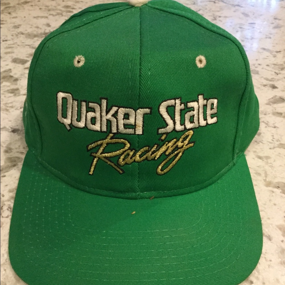 Brett Bodine race hat. Ford. Quaker state hat.